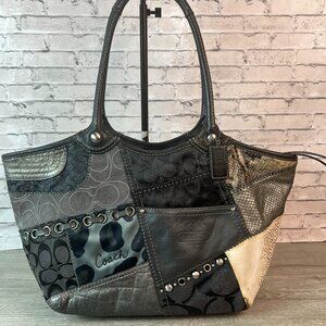 coach patchwork tote bag 12899